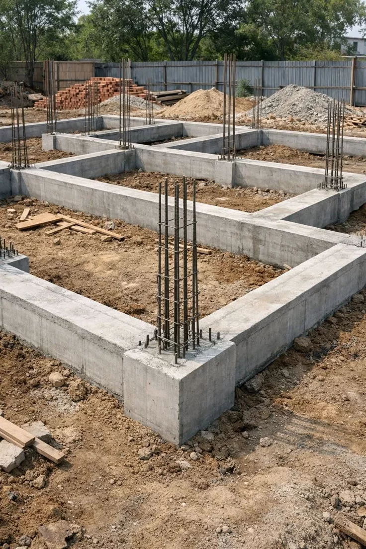 Foundation works on site